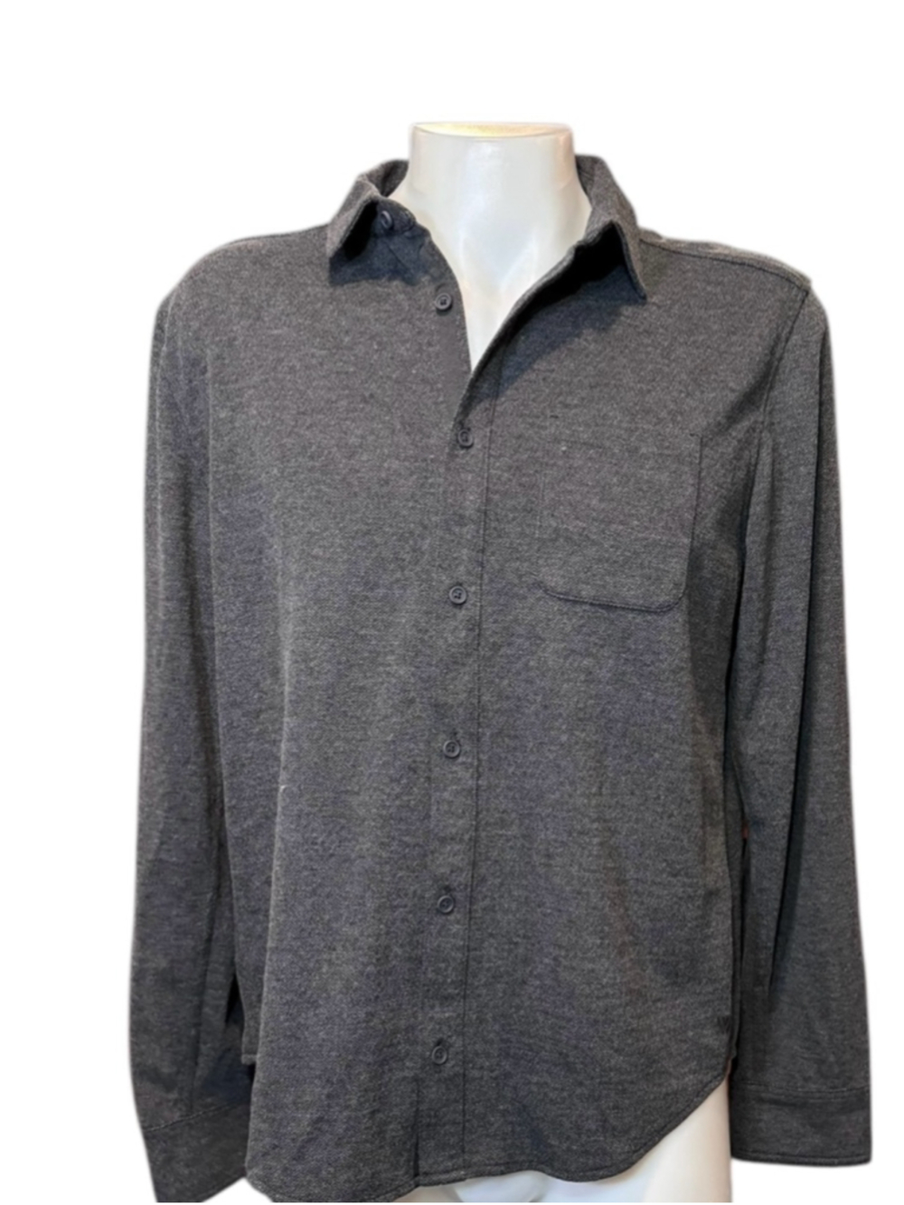 Men's VRST Gray Long Sleeve Button-Down Shirt Size L